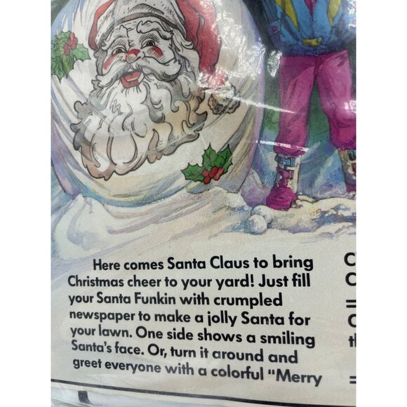 Vintage Funkins Merry Christmas Outdoor Decorations Allied 3 Ft Tall USA NOS - Picture 7 of 15